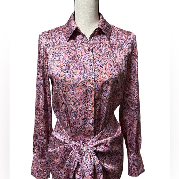 Cinq a Sept Gaby Dress in Psychadelic Paisley in Tea Rose Multi Sz. 0 Sz. XS NWT - Picture 7 of 14